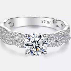 Real Moissanite Wedding ring